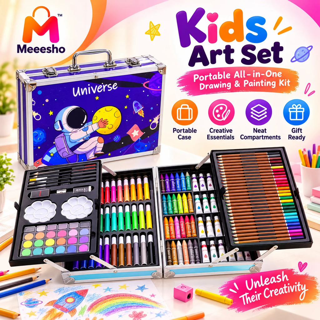 Kids Art Set Portable Drawing Painting Kit Case