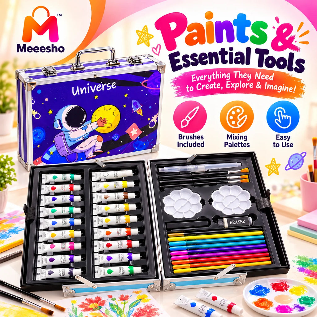 Kids Art Set Portable Drawing Painting Kit Case