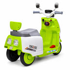 Kids Electric Vespa Scooter Rechargeable Ride-On Bike with LED Lights