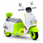Kids Electric Vespa Scooter Rechargeable Ride-On Bike with LED Lights