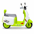 Kids Electric Vespa Scooter Rechargeable Ride-On Bike with LED Lights