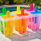 Plastic Ice Cream Mold Homemade Popsicle Maker Freezer Tray Set