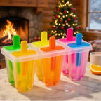Plastic Ice Cream Mold Homemade Popsicle Maker Freezer Tray Set