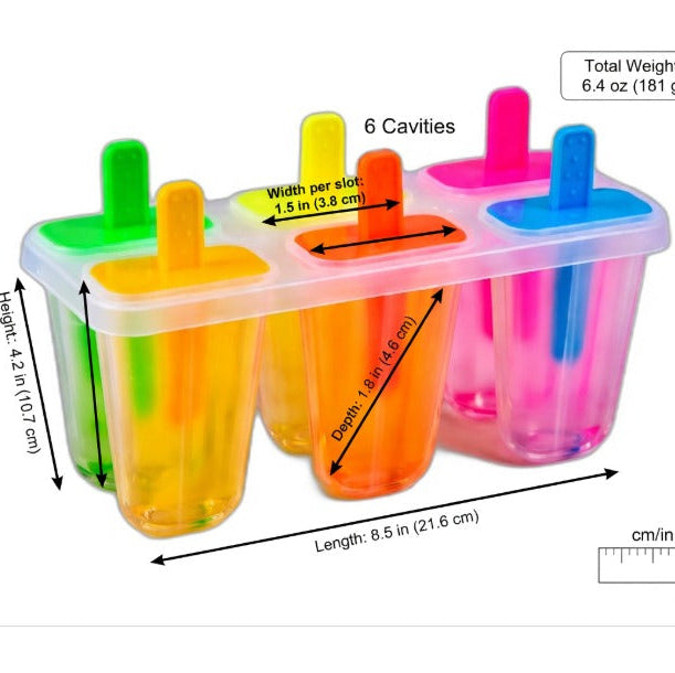 Plastic Ice Cream Mold Homemade Popsicle Maker Freezer Tray Set