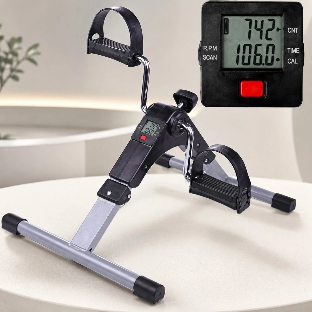 Digital Pedal Exerciser for Convenient Home Arm and Leg Workouts
