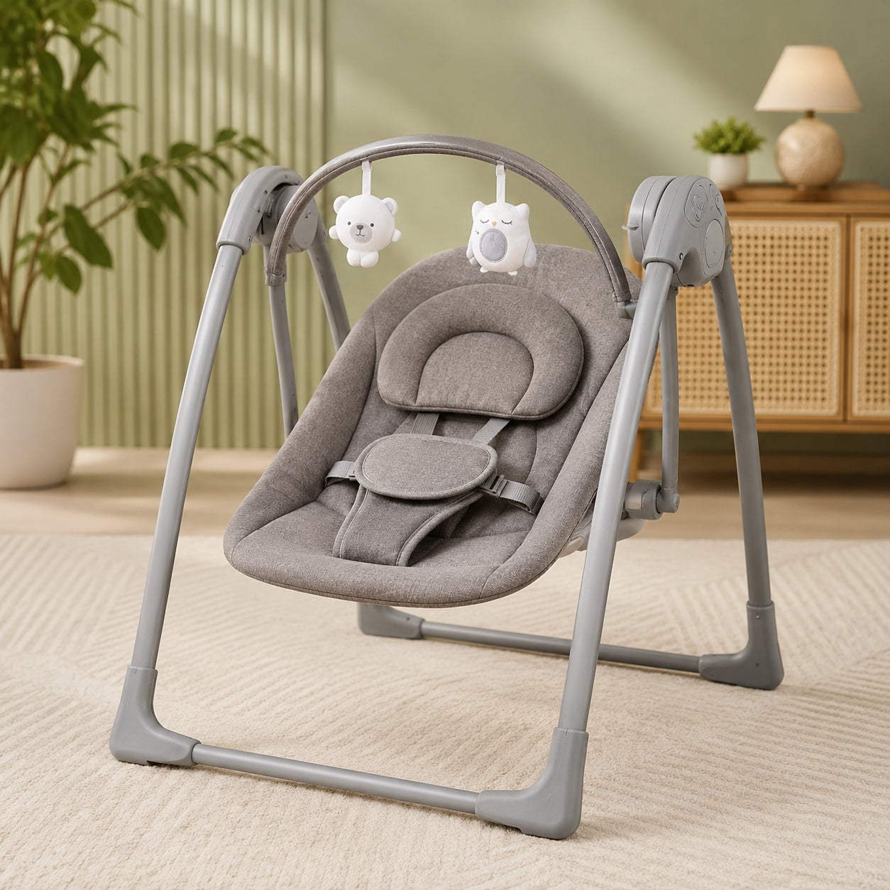 Multifunctional Electric Baby Rocking Chair Folding Newborn Bouncer High Seat Comfort
