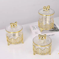 European Retro Gold Plated Candy Nut Luxury Storage Decorative Jar