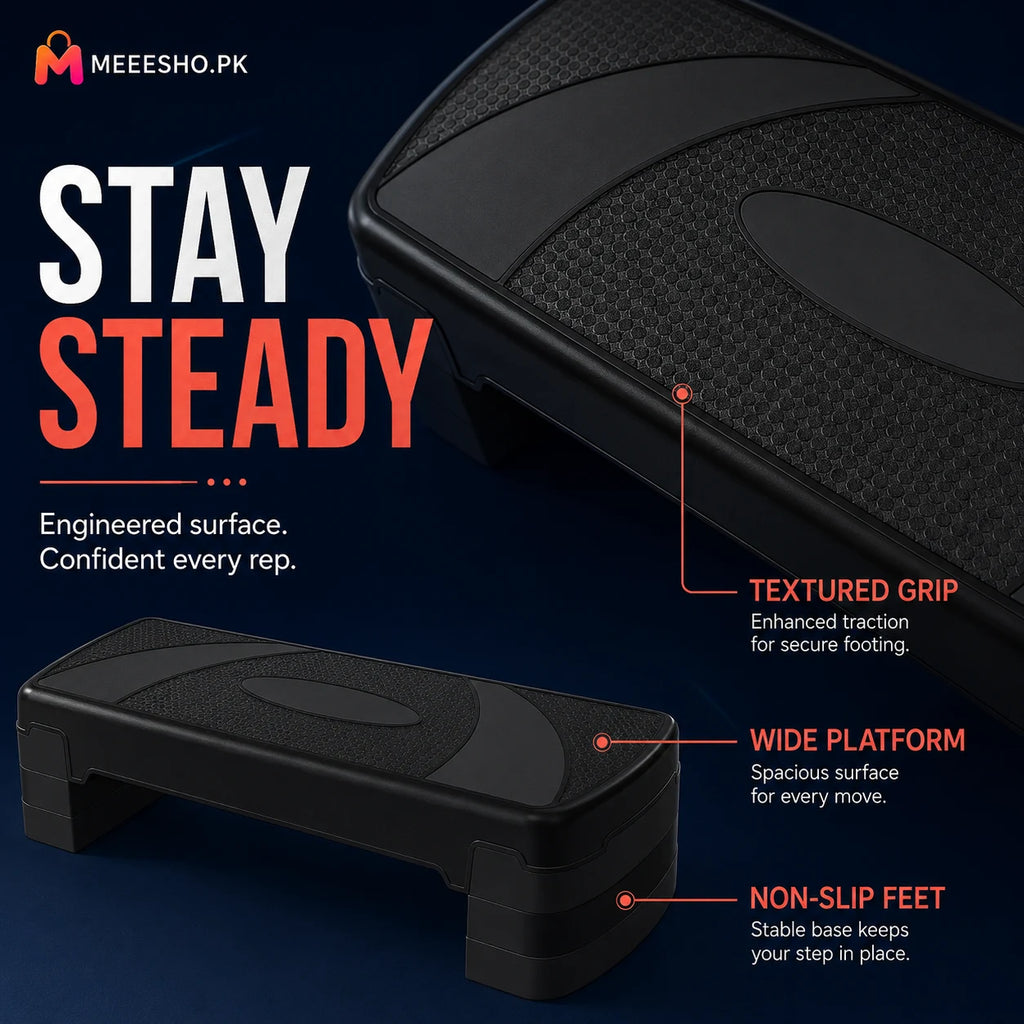 Adjustable Aerobic Step Platform for Non-Slip Full Body Fitness Training
