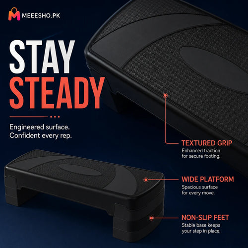 Adjustable Aerobic Step Platform for Non-Slip Full Body Fitness Training