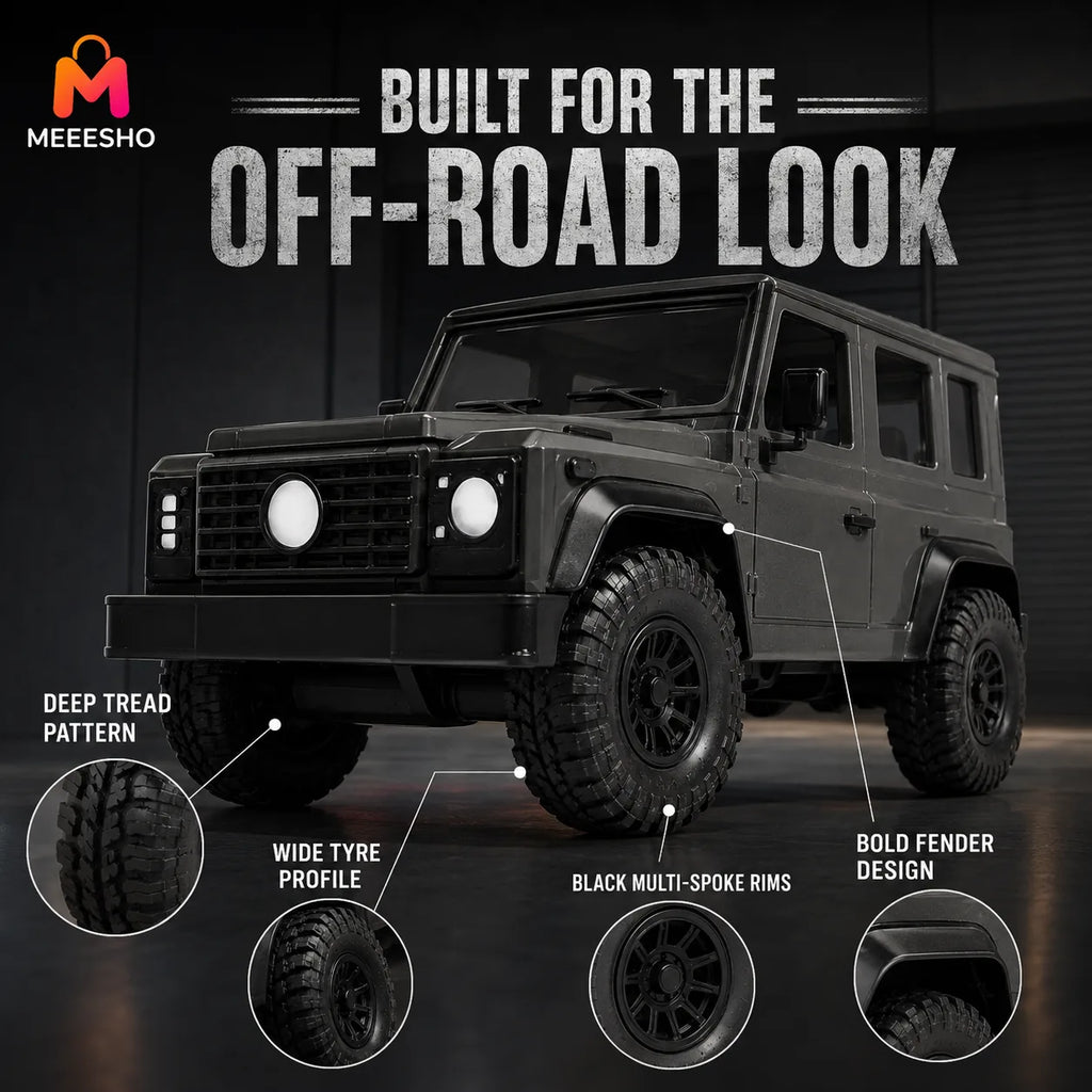 Premium Black Off-Road Toy Jeep for Rugged Adventure Playtime Fun