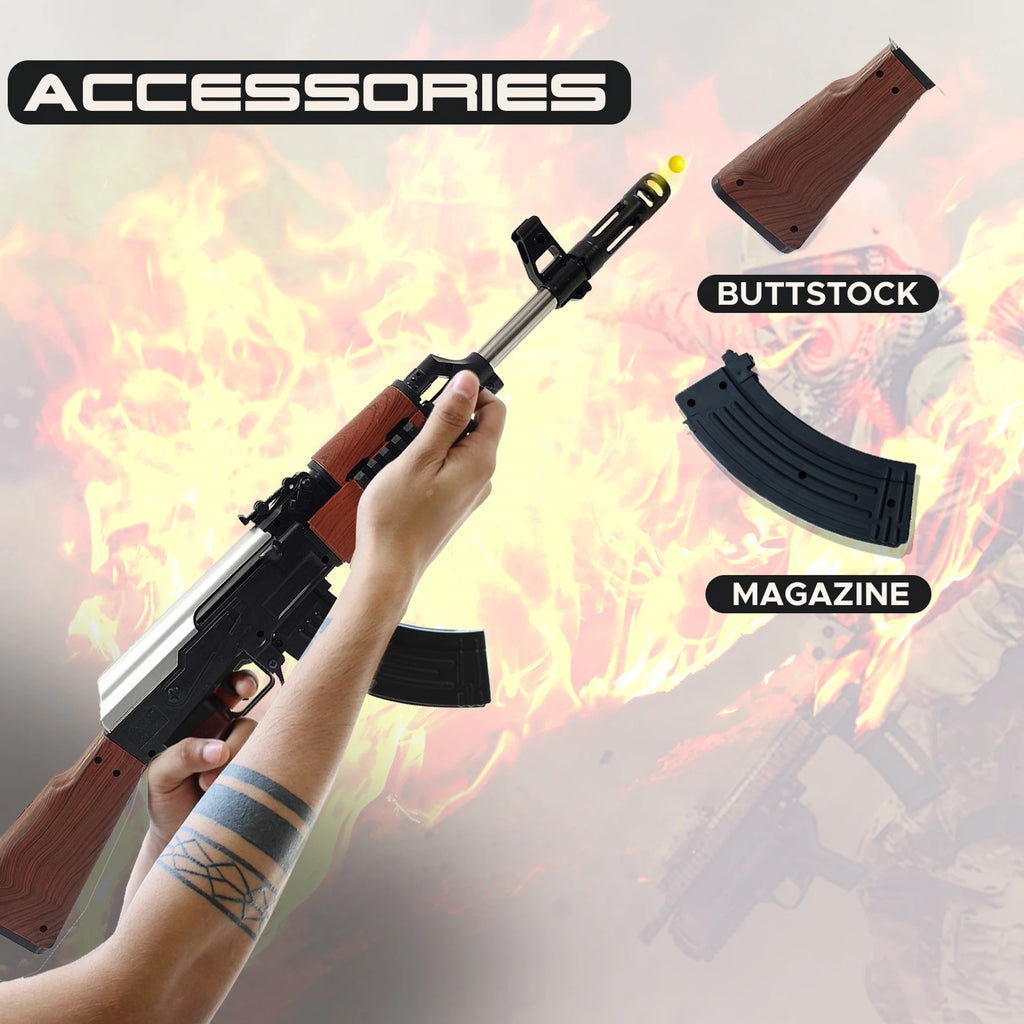 DIVI Divine AK47 Toy Gun With 500 Bullets Kids Blaster