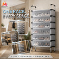 Six-Tier Enclosed Shoe Organizer Keeps Every Pair Neat and Protected