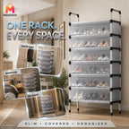 Six-Tier Enclosed Shoe Organizer Keeps Every Pair Neat and Protected
