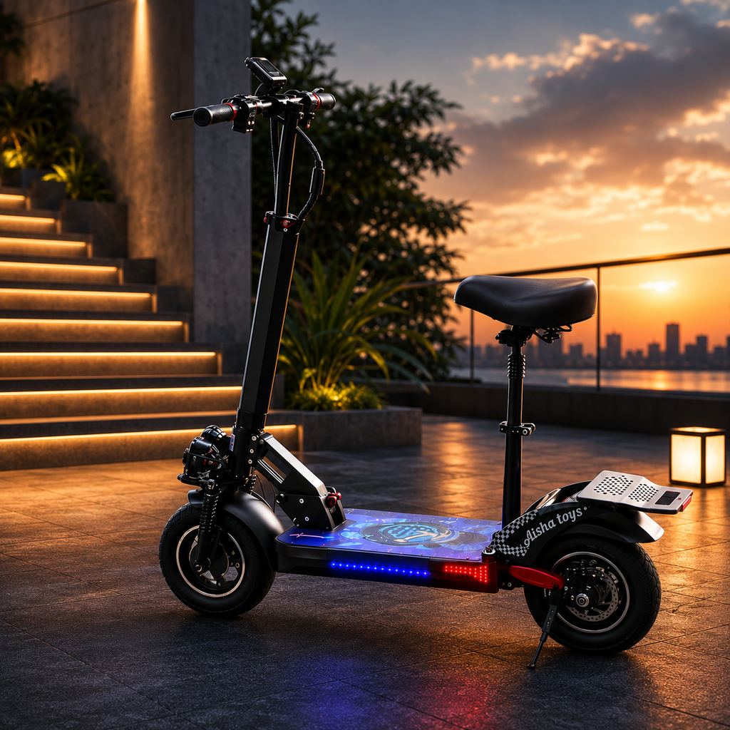 Electric Scooty With Brake Powerful Battery Smart Riding