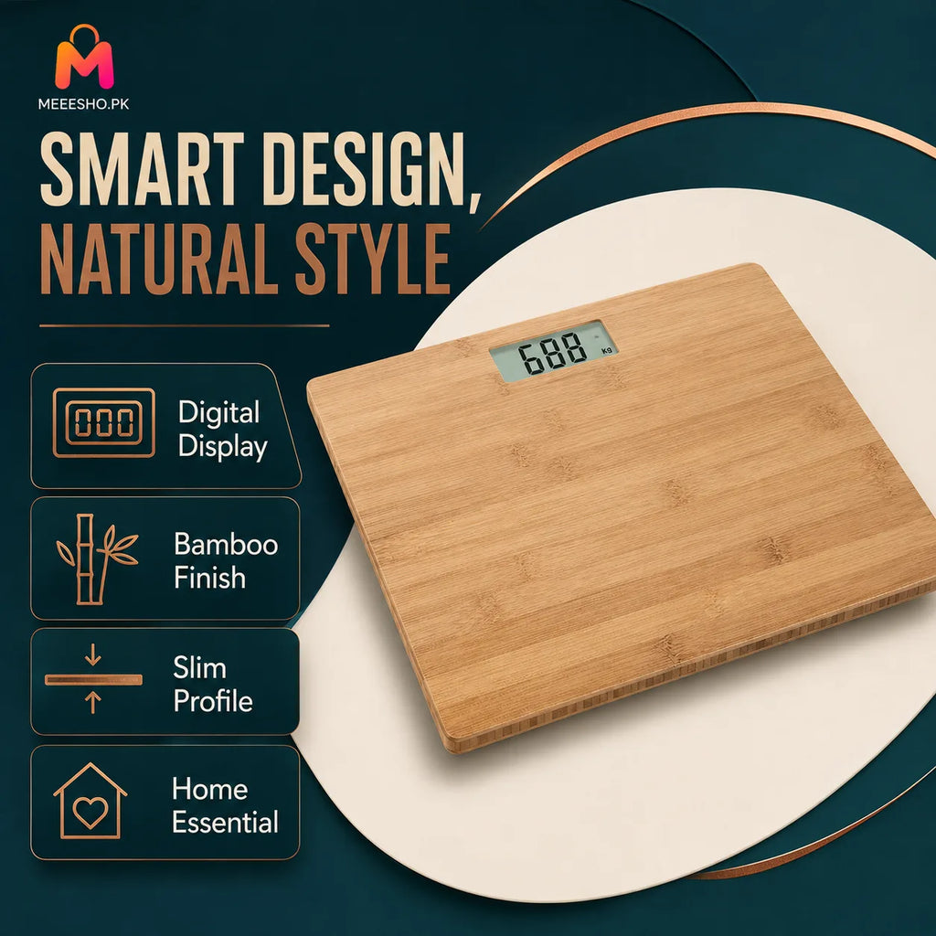 Luxury Bamboo Digital Weight Scale for Accurate Smart Home Tracking