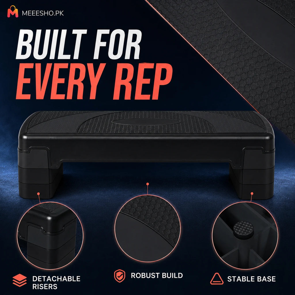 Adjustable Aerobic Step Platform for Non-Slip Full Body Fitness Training