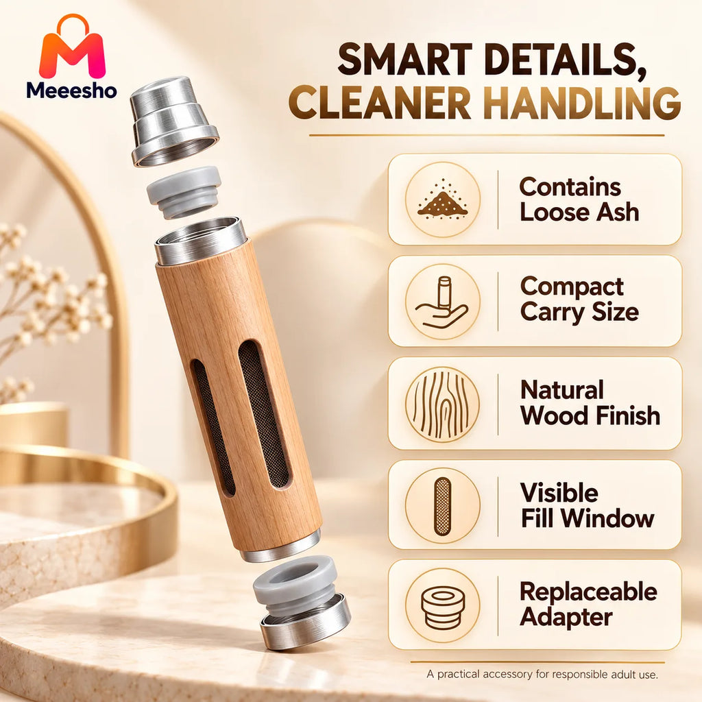 Cleaner Smoking Accessory with Premium Wood Finish