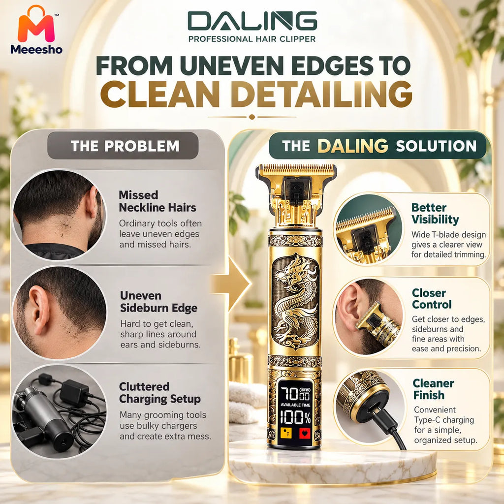 Daling Professional Hair Clipper Complete Grooming Kit