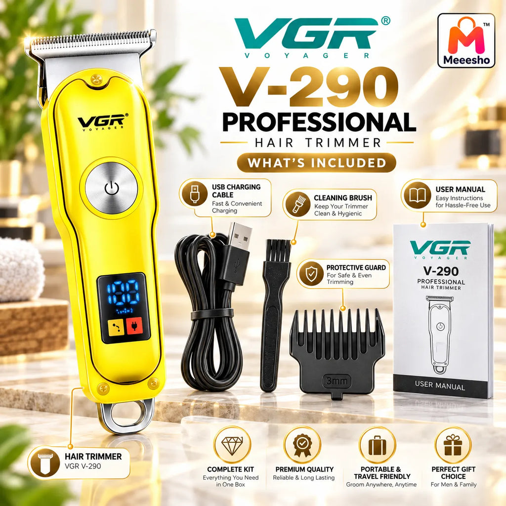 VGR V-290 Professional Hair Trimmer for Sharp Cuts