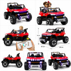 Kids Electric Off-Road Jeep Two-Seater Ride-On Car with LED Lights