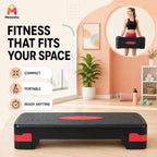 Adjustable Black Exercise Stepper for Safe Stable Home Workouts