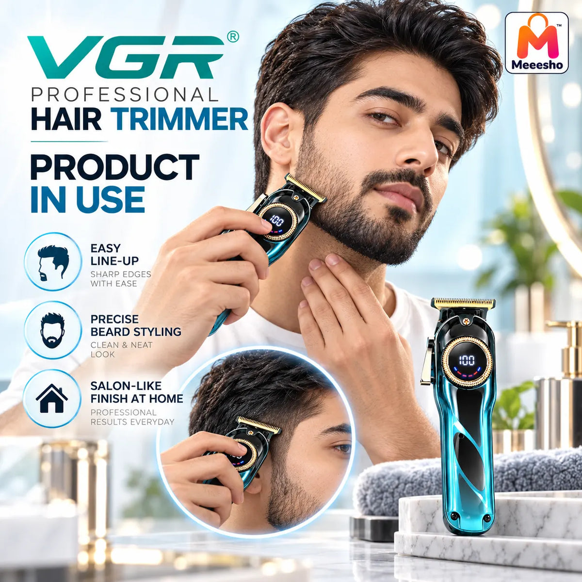 VGR Professional Trimmer for Precision Grooming
