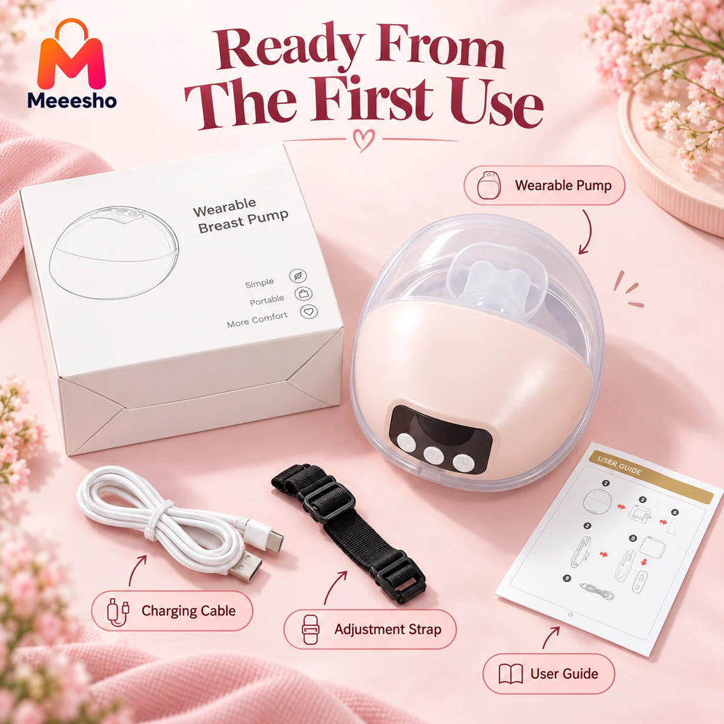 Wearable Electric Breast Pump For Comfortable Hands-Free Daily Milk Expression