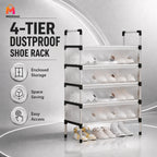 Premium Dustproof Multi-Tier Shoe Rack for Organized Space-Saving Home Storage