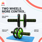 Dual Wheel Ab Roller With Non-Slip Grip for Home Workouts