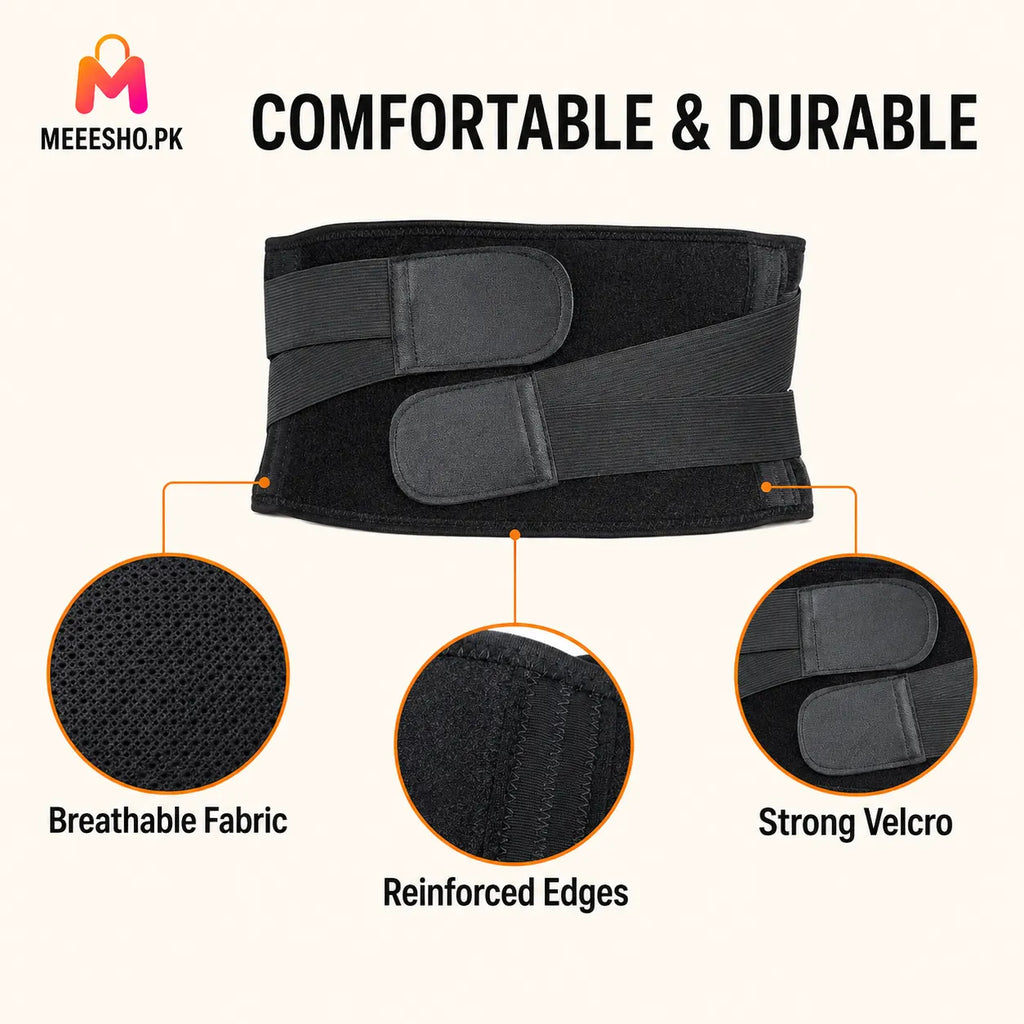 Unisex Double Pressure Waist Support Belt with Adjustable Compression Straps