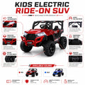 Red Large Kids Electric Jeep Rechargeable 4x4 Ride-On Adventure Vehicle