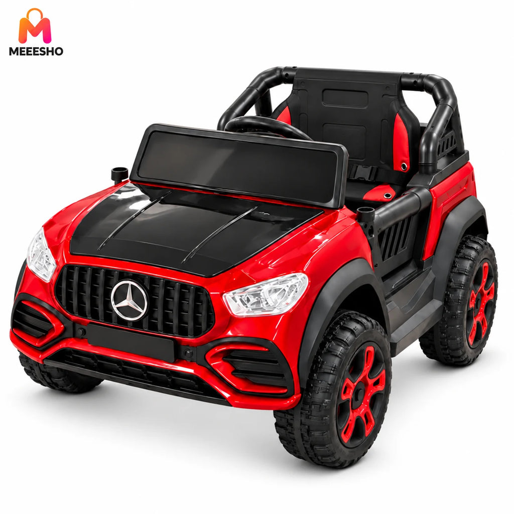 Kids Electric Ride-On SUV With Steering, Safety Belt And Wheels
