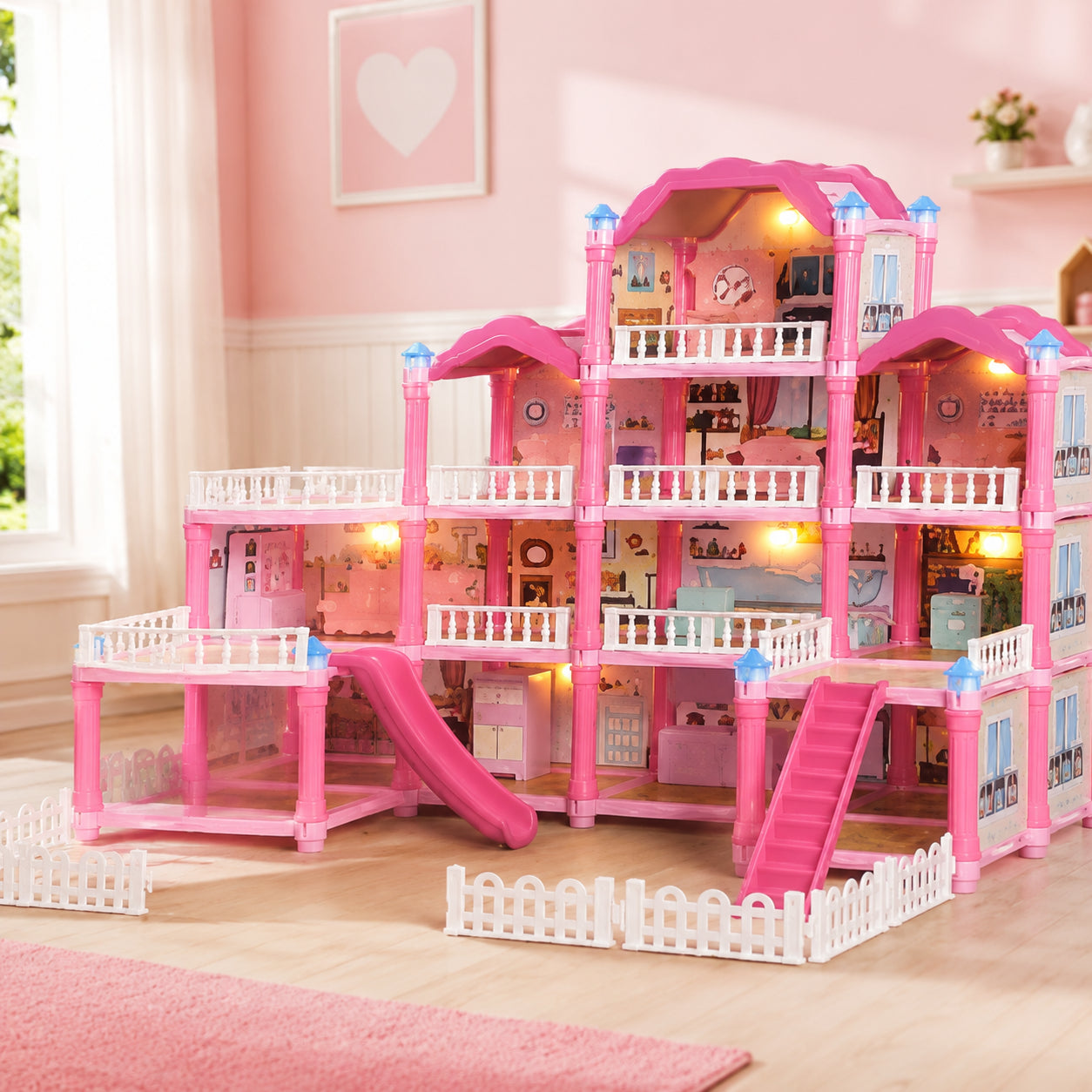 Luxury Girls Doll House Playset Large Dream Villa Toy With Furniture
