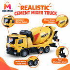 Moka Yellow Cement Mixer Truck Toy With Realistic Construction Vehicle Design