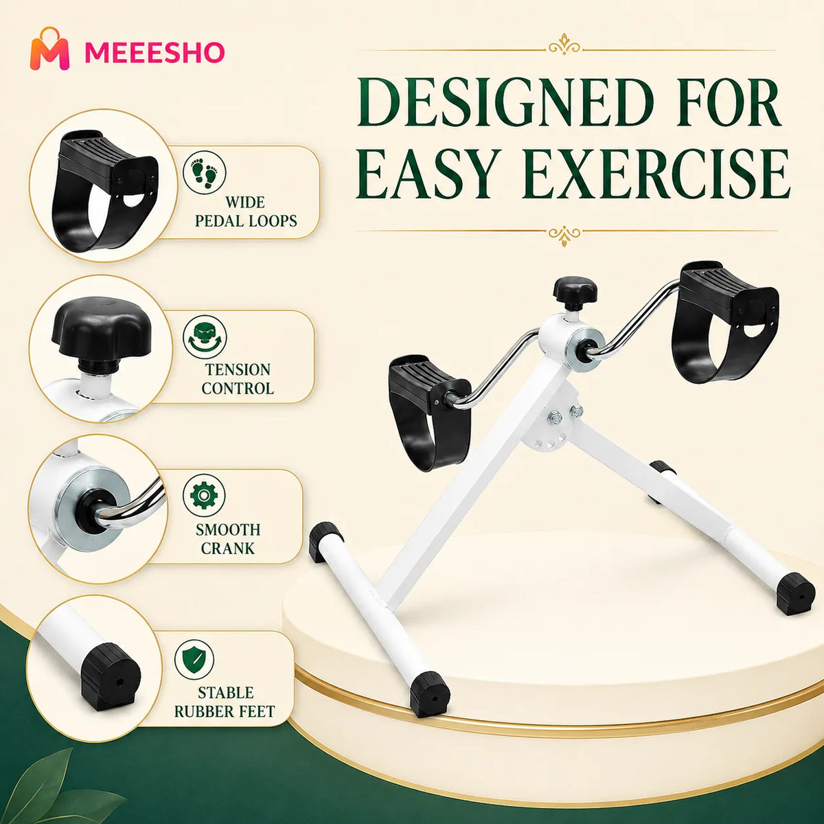 Compact Leg And Arm Fitness Trainer For Home Office Exercise