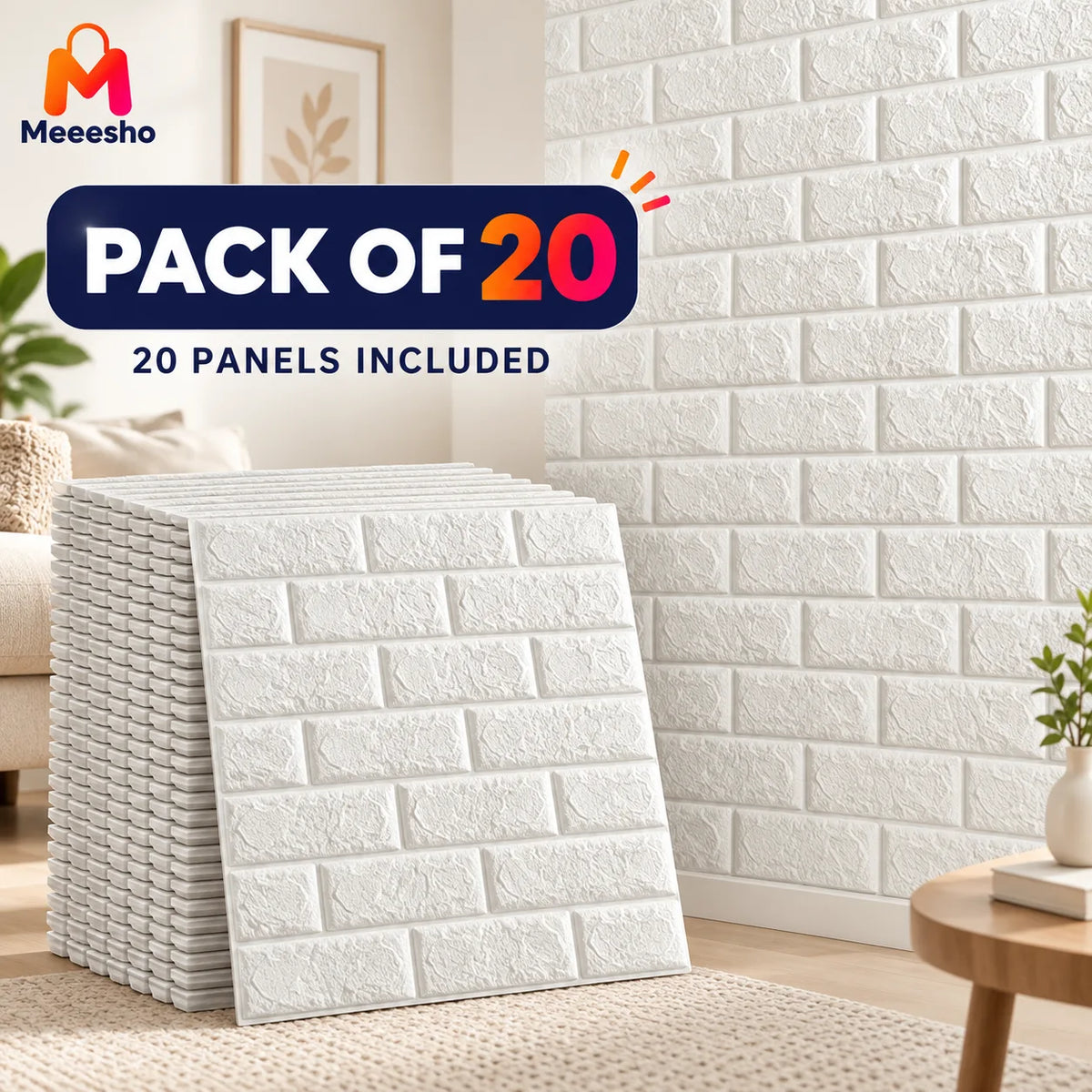 3D Brick Wallpaper Self Adhesive Waterproof Wall Sticker Home Decor
