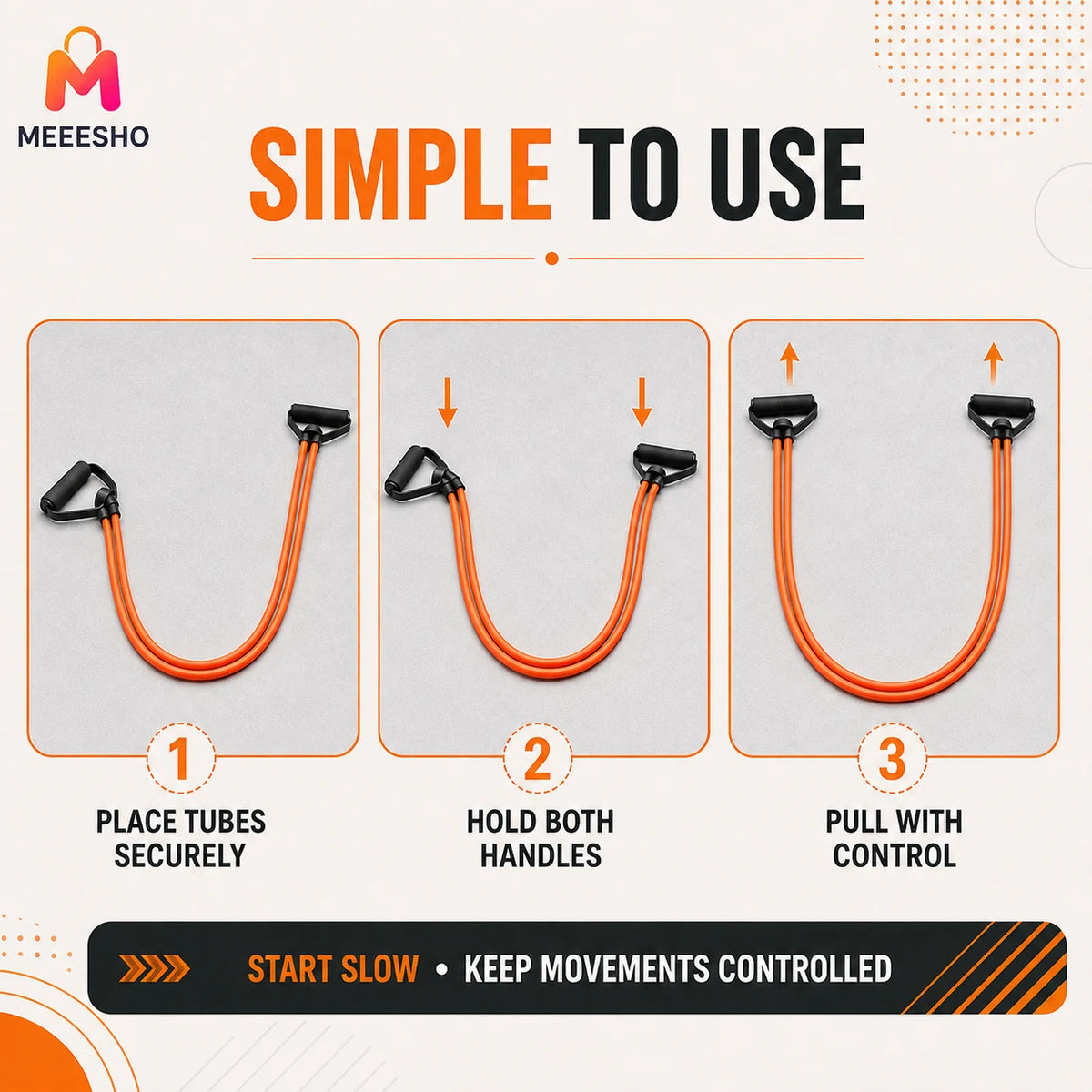 Dual Tube Exerciser for Full-Body Strength and Home Fitness Training