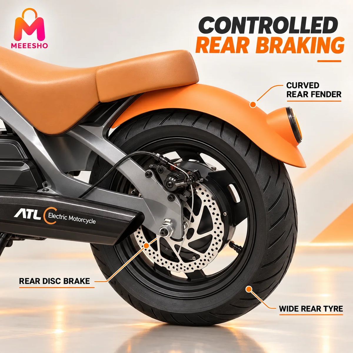 ATL Electric Cruiser Bike With Dual Seat And Disc Brakes