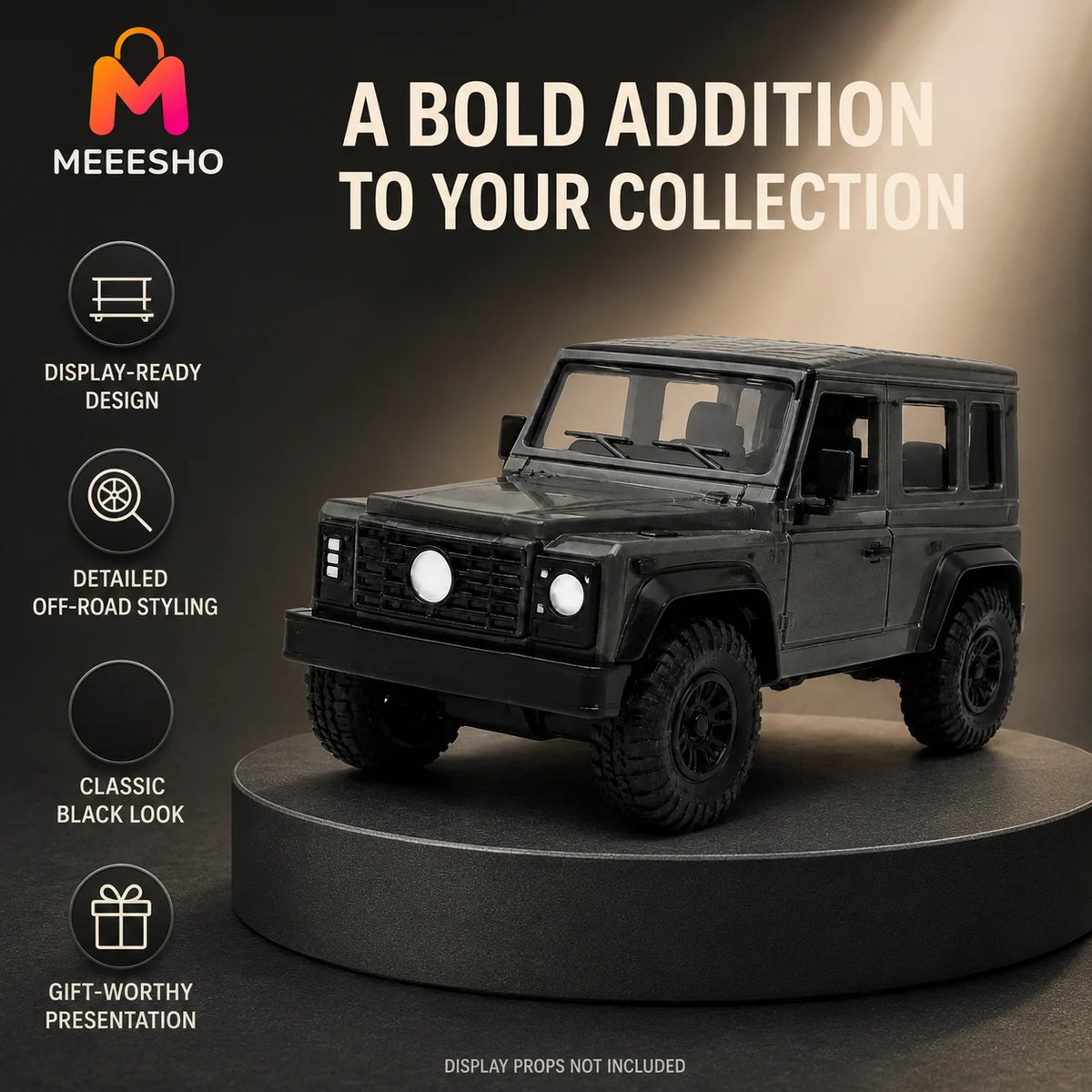 Premium Black Off-Road Toy Jeep for Rugged Adventure Playtime Fun