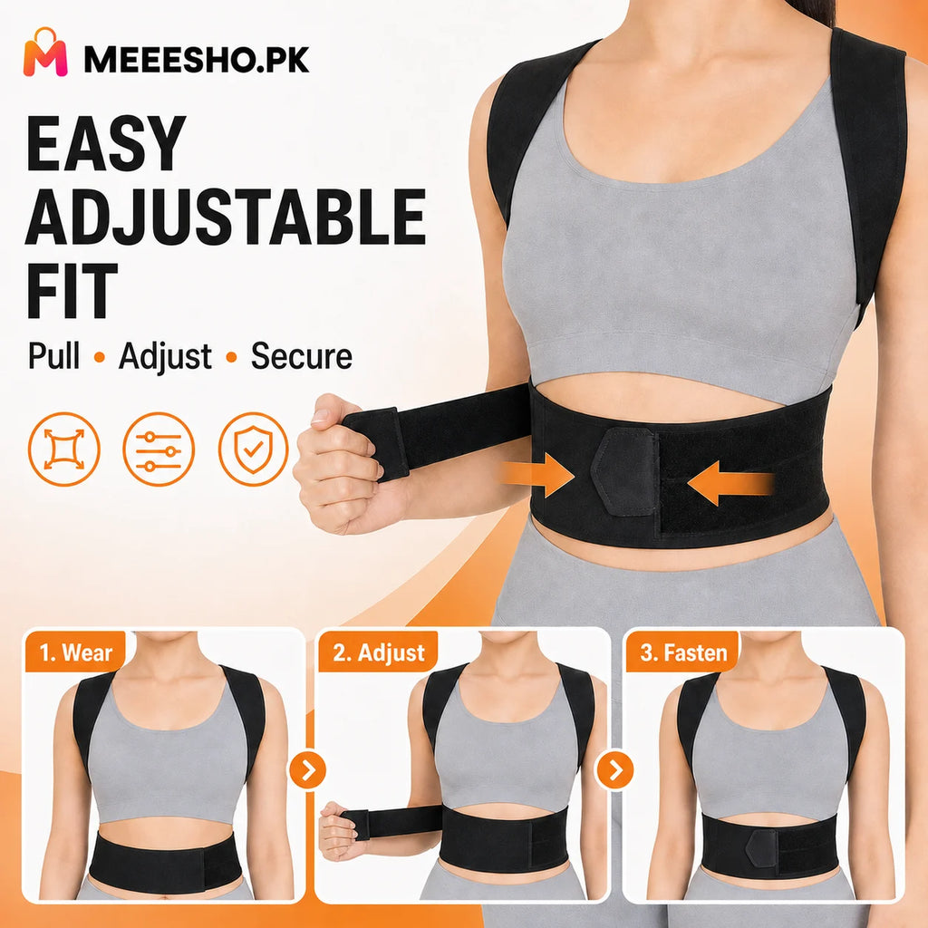 Unisex Adjustable Posture Corrector Brace for Comfortable Daily Back Support