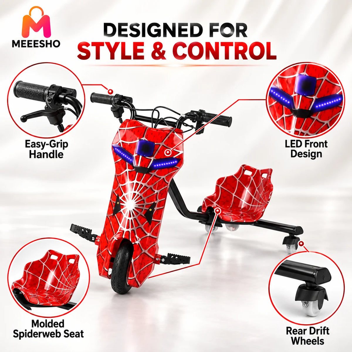 Premium Three-Wheel Electric Drift Trike for Exciting Outdoor Adventure Rides