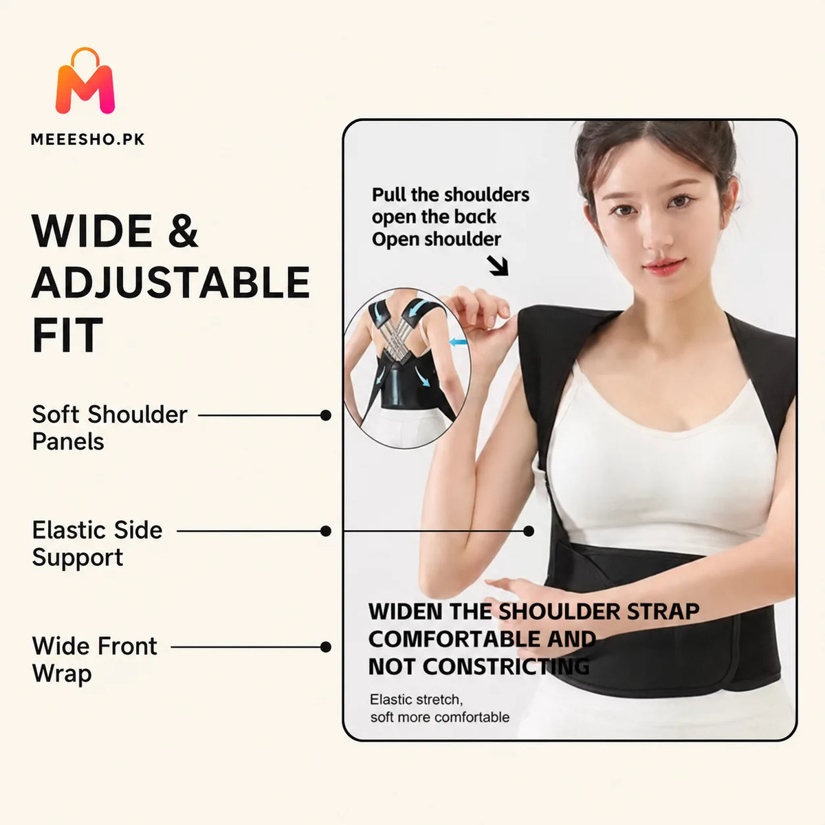 Adjustable Posture Back Brace for Men and Women Daily Support