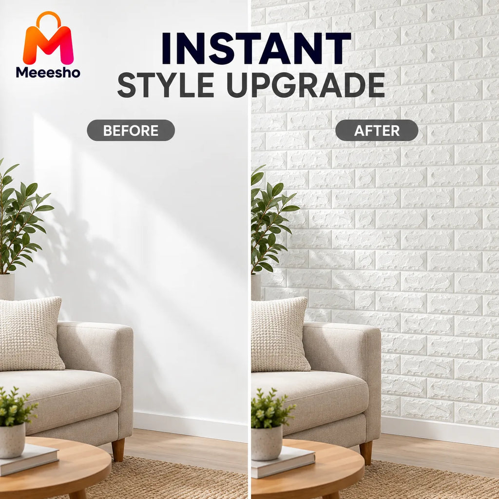 3D Brick Wallpaper Self Adhesive Waterproof Wall Sticker Home Decor