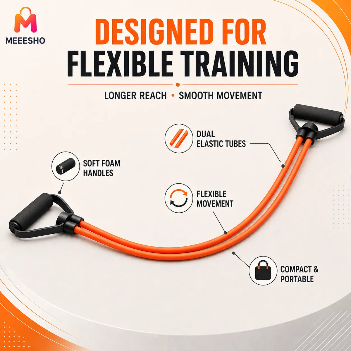 Dual Tube Exerciser for Full-Body Strength and Home Fitness Training