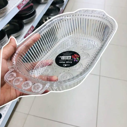 legant Oval Glass Snack Fruit Salad Dessert Serving Plate