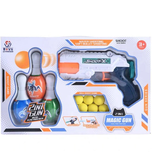 Soft Ball Shooting Water Blaster Bowling Target Fun Action Game