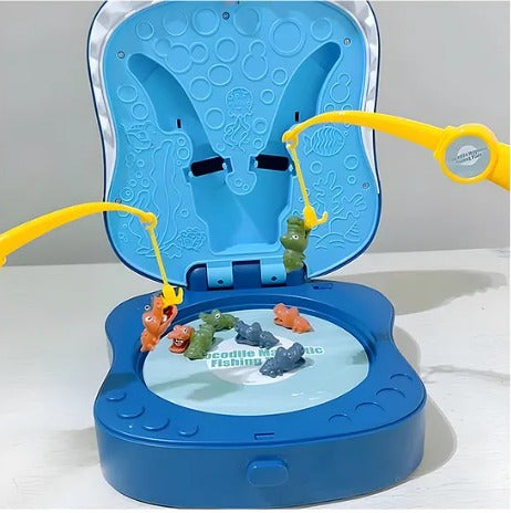 Crocodile Musical Fishing Board Game Rotating Pond Interactive Kids Entertainment Toy