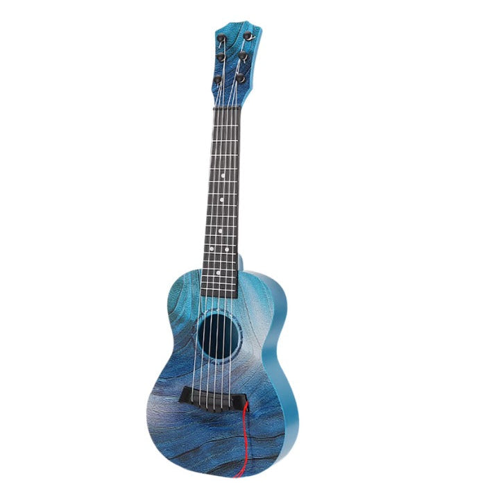 Gradient Blue Six String Kids Guitar Musical Learning Beginner Educational Toy