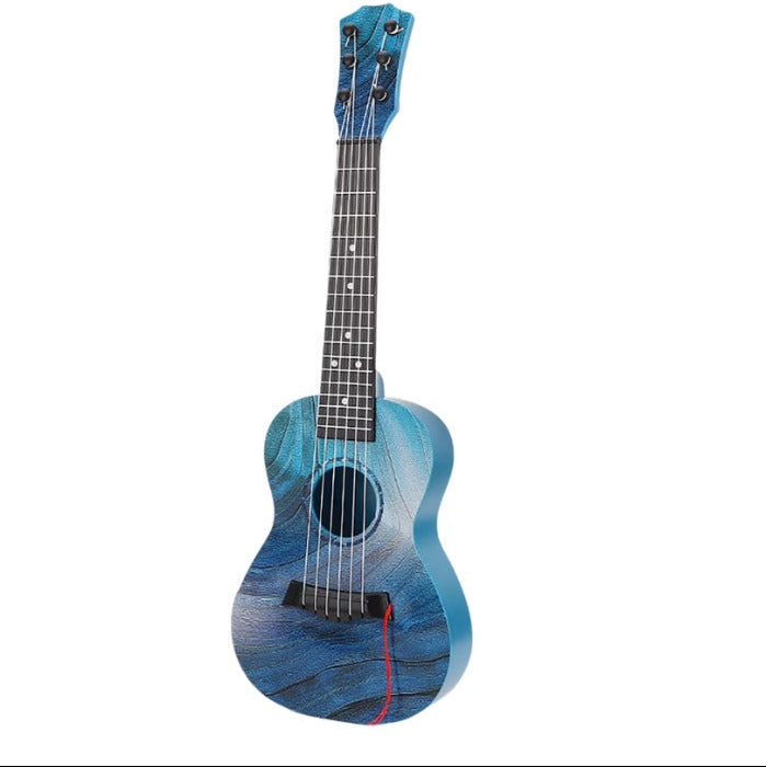Gradient Blue Six String Kids Guitar Musical Learning Beginner Educational Toy