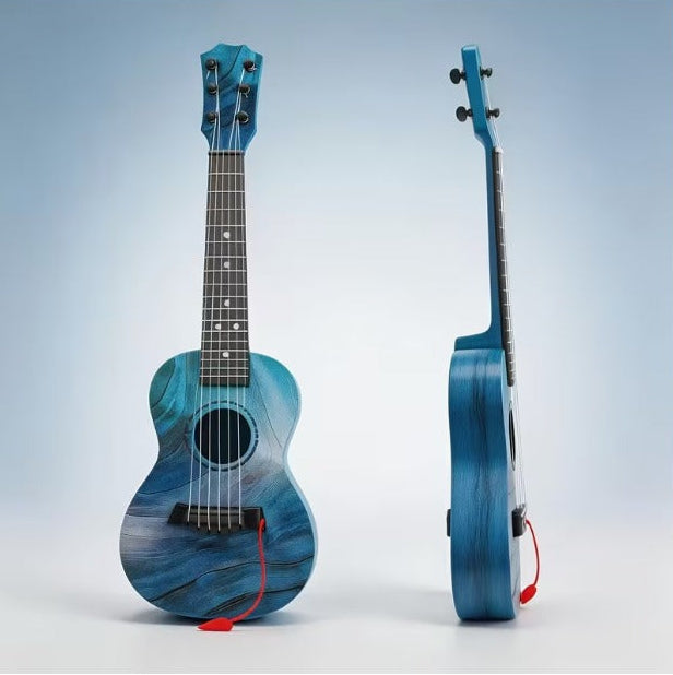 Gradient Blue Six String Kids Guitar Musical Learning Beginner Educational Toy